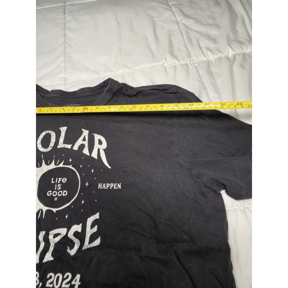 Life is Good Total Solar Eclipse Long Sleeve Crusher Tee Sz XL Black Women Hikin - Picture 6 of 9